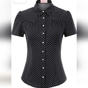 Belle Pogue Polka Dot Pin-up top